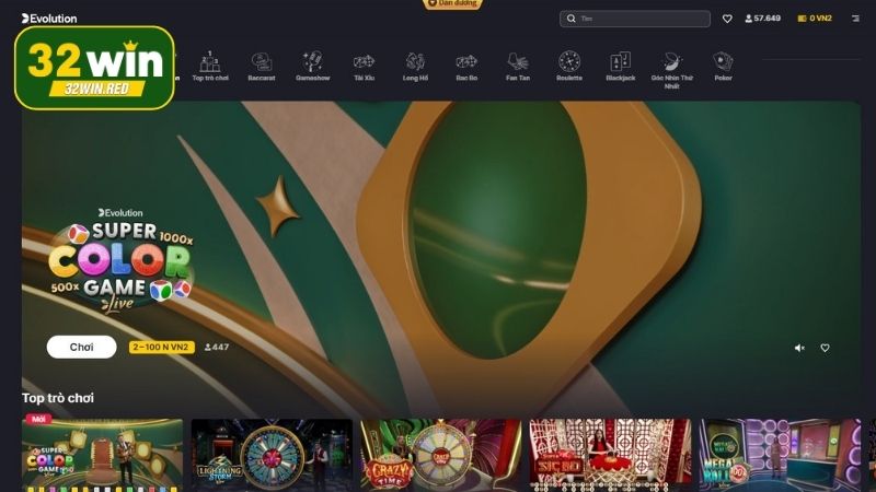 Đơn vị cung cấp trò chơi cho sảnh Casino 32Win